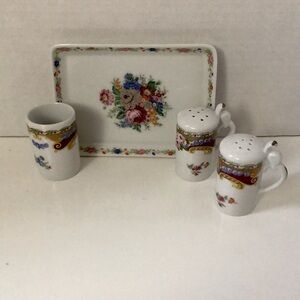 ⭐️Host Pick⭐️- Limoges porcelain try with salt & pepper shaker